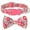 Pink, variant on Didog Soft Floral Pet Dog Cat Collars with Cute Detachable Bow Tie Adjustable Fit for Small Medium Large Breeds