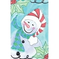 thumbnail image 2 of Seay, Anne 22x32 Gold Ornate Wood Framed with Double Matting Museum Art Print Titled - Happy Snowman II, 2 of 4