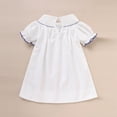 thumbnail image 5 of ZEHJUHAN Toddler Girls' Bunny Embroidered Dress, Ruffle Puff Sleeve A-Line Party Dress with Back Buttons White，18-24M, 5 of 12