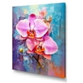 thumbnail image 2 of Designart "Euphoric Blue Orchid Abstraction" Orchid Wall Art Prints, 2 of 7