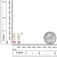 thumbnail image 2 of Gem Stone King Keren Hanan 925 Silver and 10K Yellow Gold Lab Grown Diamond Infinity Dangle Earrings Pink Moissanite (1.06 Cttw), 2 of 3