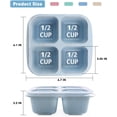 thumbnail image 4 of 1 Pce Contenants à Collation, Boîte à Lunch Bento Divisée avec Couvercles Transparents, Contenants à Repas Réutilisables pour Adultes, Sans BPA, 4 Compartiments Contenants de Stockage Alimentaire pour Personnes Travail Voyage, Bleu, 4 of 5