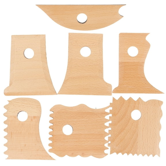 Zehuanyu 7 Pcs Polymer Clay Ceramic 9.00X8.00X0.30CM Beige