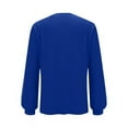 thumbnail image 5 of Sevevn Fashion Woman Long Sleeve Solid Round-neck Sequin Blouse Deep Blue XL Summer Deals, 5 of 7