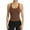 Brown, variant on Ribbed Athletic Tank Tops for Women with Built in Bra Racerback Seamless Scoop Neck Workout Camis Top