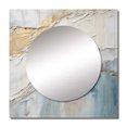 thumbnail image 2 of Designart "Minimalist Horizon with Beige and Grey Waves II" coastal minimalism Beige Large Square Mirror - Square Bedroom Mirror Printed Wall Decor - Coastal Square Printed Wall Mirror Art, 2 of 5