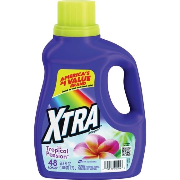 Xtra Liquid Laundry Detergent Tropical Passion Scent - 48 Loads - 57.6 oz Bottle