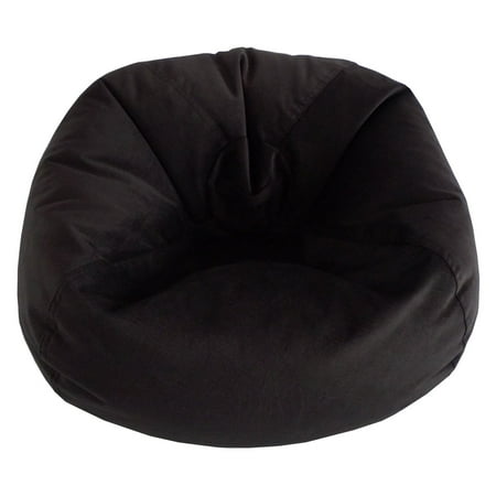Black Plush Bean Bag - Ace Bayou Large Textured Velvet Bean Bag, Available in Multiple Colors