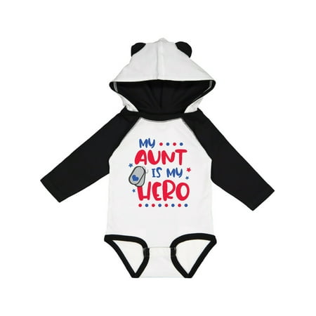 

Inktastic Memorial Day My Aunt is My Hero Gift Baby Boy or Baby Girl Long Sleeve Bodysuit