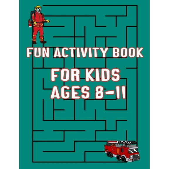 Fun Activity Book For Kids Ages 8-11: Mazes and Dot to Dot and Word search, (Paperback)