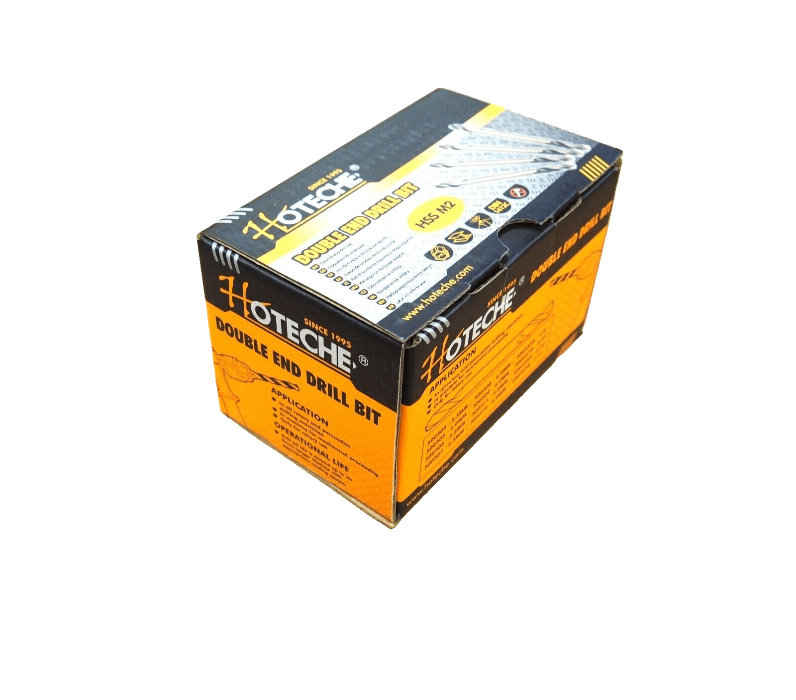 HOTECHE 100-Pack 3/16" Double End Drill Bits, Titanium Coated High Speed Steel, Full Grounded, 2-1/2" Length for Metal, Wood & Plastic