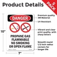 thumbnail image 2 of Propane Gas Flammable OSHA Danger Vinyl Decal Label 10 Inch x 7 Inch - 5 Pack, 2 of 6