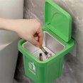 thumbnail image 3 of Stainless Steel Wall-Hanging Ashtray with Lid Trash Can-Shaped Bathroom Living Room Fly Ash-Proof Pu, 3 of 5