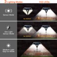 thumbnail image 4 of 2side 102LED PIR Motion Sensor Solar Energy Street lamp 3 lighting modes Yard Path Home Garden Solar Power Induction Wall Light, 4 of 5
