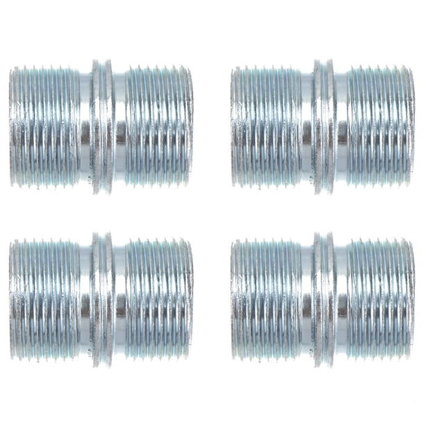 Juego de 4 clavijas de acero al carbono para soporte de estante de armario, de doble cabezal, con tuercas, tornillos y pasadores para tubería de 25,0 y 25,4 mm.