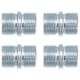 thumbnail image 1 of Juego de 4 clavijas de acero al carbono para soporte de estante de armario, de doble cabezal, con tuercas, tornillos y pasadores para tubería de 25,0 y 25,4 mm., 1 of 6