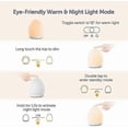 thumbnail image 2 of LED Night Light for Children, Night Light Child USB Rechargeable Silicone Baby Sleep Aid, Touch Control, Dimmable, 2 of 4