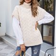 thumbnail image 2 of RQYYD Sweater Vest Women Cable Knitted Sleeveless Turtleneck Casual Sweaters Top, 2 of 6