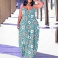 thumbnail image 1 of SMihono Robe Maxi Bohème d'Été pour Femmes Grande Taille Mode Féminine Col Rond Sans Manches Robe Imprimée de Plage, 1 of 7