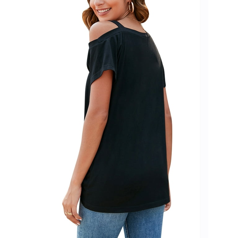 Twist Knot Front Long Sleeve Womens Black Activewear Athleisure Cute Shirt  XL