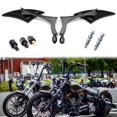 thumbnail image 1 of Espejos Retrovisores Laterales Universales Negros Para Motocicleta Compatibles Con Honda Kawasaki Suzuki Harley Bolt (Negro-Harley), 1 of 5