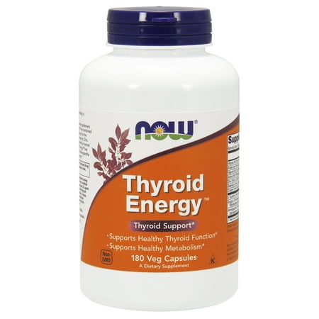 NOW Supplements, Thyroid Energy™, Iodine and Tyrosine plus Selenium, Zinc and Copper, 180 Veg (Best Oil For Thyroid)