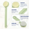 thumbnail image 3 of Unique Bargains Back Scrubber Long Handle Bath Brush Long Handle Brush for Bath Shower 13.98"x3.15"x1.69" Green, 3 of 7