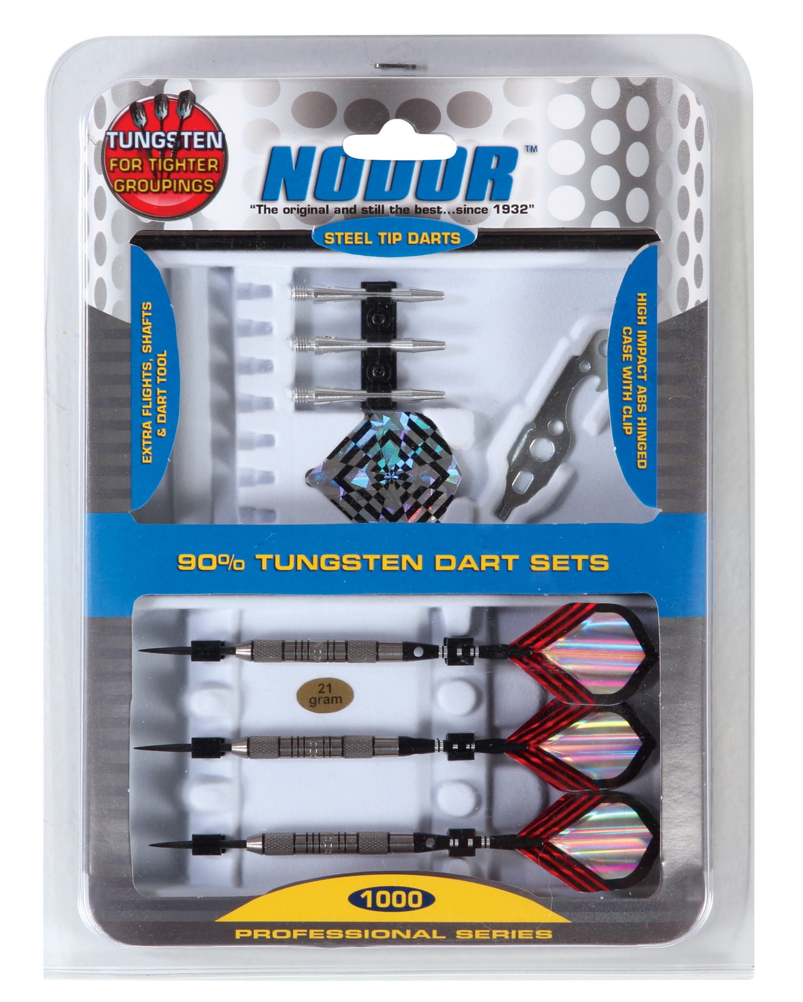 Nodor Professional Series 1000 90% Tungsten Steel Tip Dart Set 