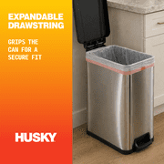 Husky 13 Gallon Tall Kitchen Drawstring Bags, 120 Bags