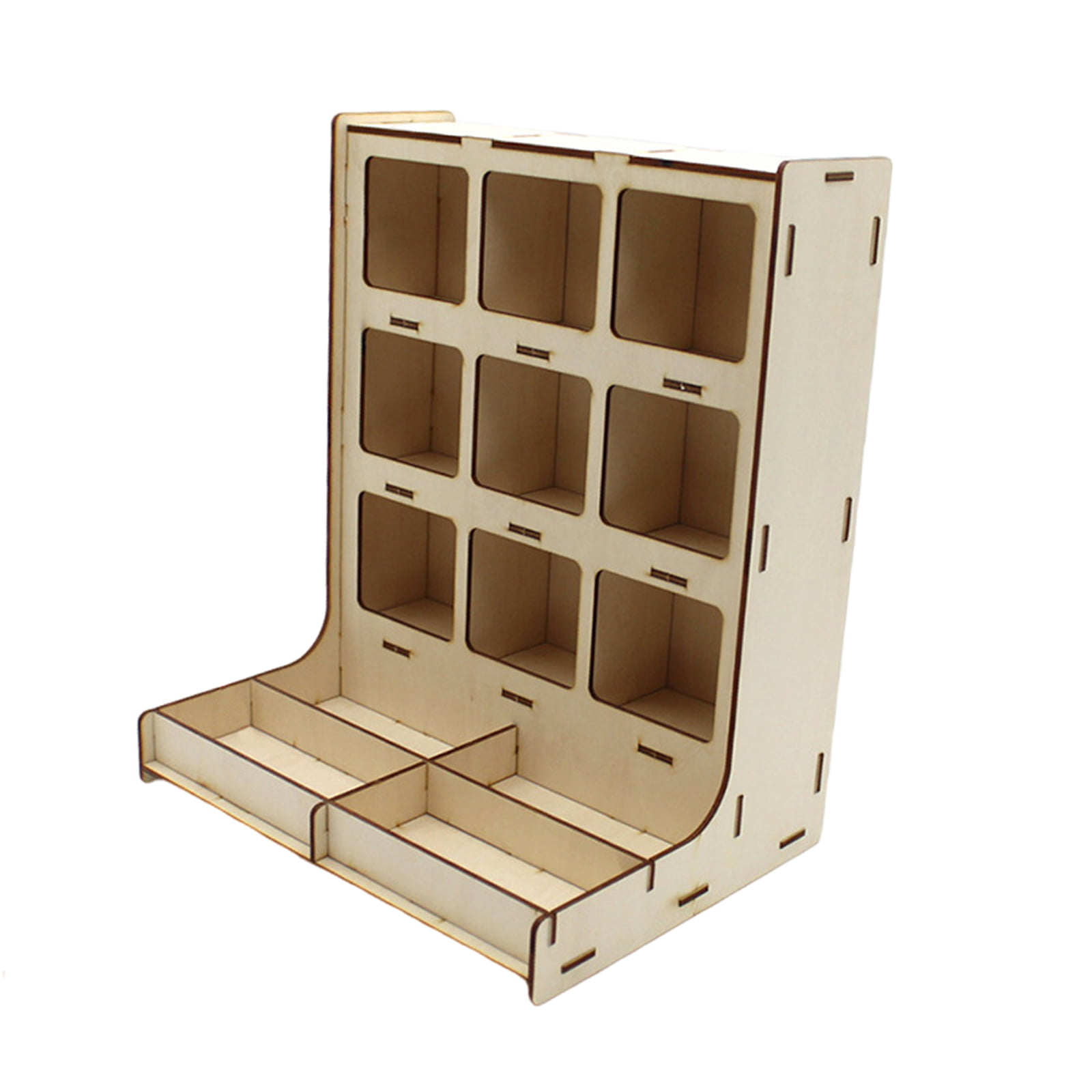 Tongina Wooden Paint Rack DIY Epoxy Tools Storage Box Organizer Holder 65 Holes 