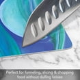 thumbnail image 2 of Cut N' Funnel "Blue Fluidity" 1 Pack Designer Flexible Plastic Cutting Board Mat 15" by 11.5", 2 of 8
