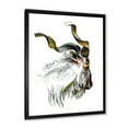 thumbnail image 2 of Designart 'Black and White Portrait Of Goat II' Farmhouse Framed Art Print, 2 of 4