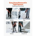 thumbnail image 4 of VEVOR Snow Shovel for Driveway, 14 in Wide Aluminum Alloy Snow Shovel with D-shaped Handles, Large Capacity Snowplow Shovels, Lightweight Snows Removal Tool for Garden Car Camping, 4 of 9