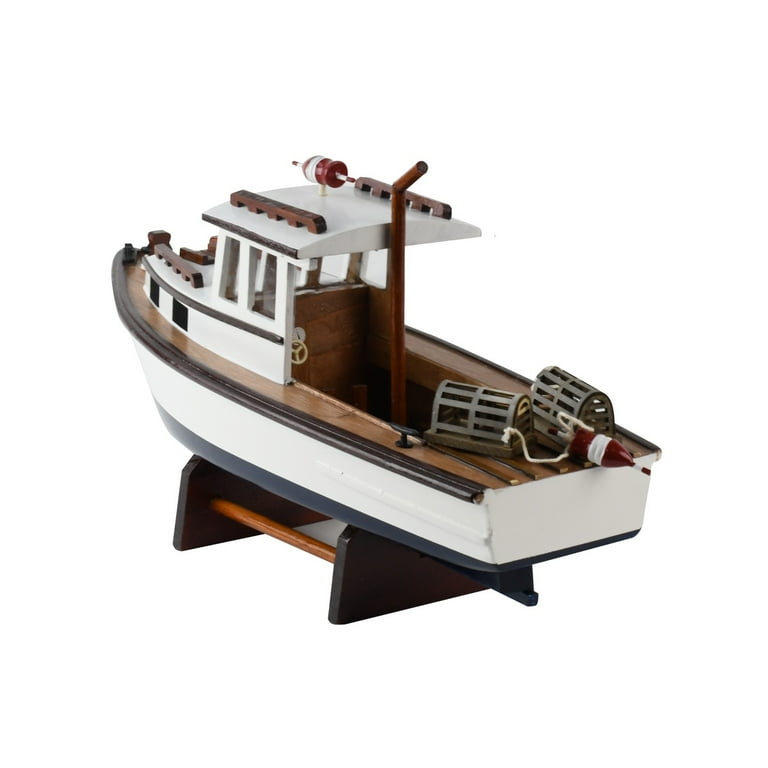 Assembled Model Lobster Shrimp Boat Wooden Crab Fishing Ship Stand Coastal Decor Assembled Model Lobster Shrimp Boat Wooden Crab Fishing Ship Stand Coastal Decor