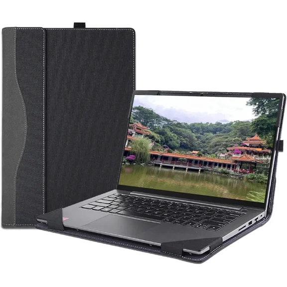 Laptop Case Cover for Lenovo IdeaPad Slim 5 Series 14ABR8 14IAH8 14IRU9 14Q8X9 14AHP9 14IMH9 / IdeaPad Pro 5 14AHP9 14IMH9 Sleeve, Separable PU Leather Notebook PC Shell Accessories Bag