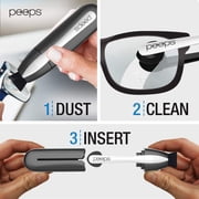 Peeps Replacement Pads - Portable Eyeglass Lens Cleaner Kit - Streak-Free Carbon Microfiber Cleaning Tool for Glasses & Sunglasses - For use with Peeps Lens Cleaner