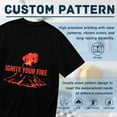 thumbnail image 5 of T Shirt for Men, Ignite Your Fire,Volcano Print, Vintage Graphic Tees Men, 23930927,3XL, 5 of 8