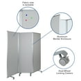 thumbnail image 4 of Flash Furniture Raisley Double Sided Mobile Magnetic Whiteboard/Cloth Partition with Lockable Casters, 72"H x 24"W (3 sections included), 4 of 12