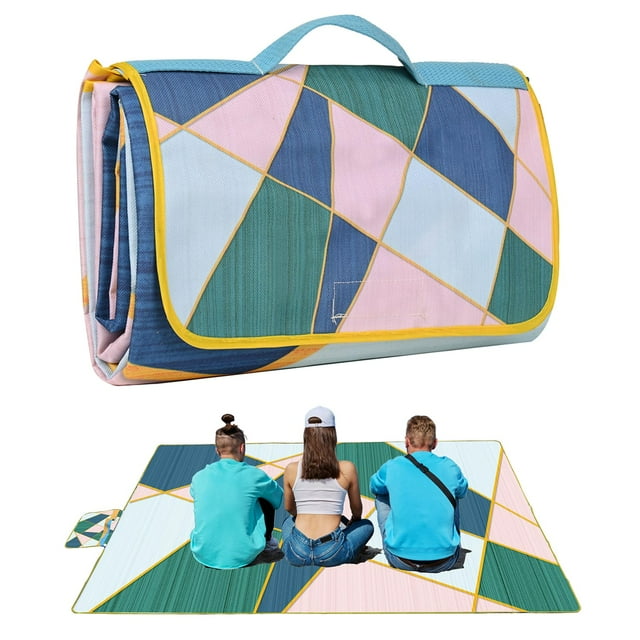 Manta de pícnic impermeable plegable DanCoom, 203 x 203 cm