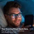 thumbnail image 4 of BLUE CUT Blue Light Blocking Glasses for Screen Time, Computer Glasses for Adults, Black/Blue, 4 of 7