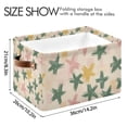 thumbnail image 4 of Yayeee 2 Pack Canvas Storage Basket with Handles for Shelves Fabric Bins Closet Organizer, Pastel Pink Stars, 4 of 8