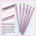 thumbnail image 7 of Saviland 6Pcs Nail Art Brushes Kit - Multifunctional Detai Nail Art Tools Kit with Thin Gel Nail Polish Brushes, Painting Line Pen, 7 of 7