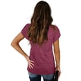 thumbnail image 6 of OSOLU Women T-Shirt Tshirts Tee Solid Color V-Neck T-Shirt Short Sleeve Tshirts Tee Loose Casual Tops Classic Dailywear, 6 of 6