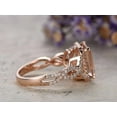 thumbnail image 2 of HeartsAndYou 3ct Natural Peach Morganite & Diamond Ring Halo 100% REAL 14k SOLID Rose Gold, 2 of 8