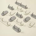 thumbnail image 3 of Zhuge Gancho adhesivo de hierro forjado de 10 piezas, sin necesidad de perforar, adhesivo fuerte para ganchos de cocina y baño detrás de las puertas (gris, gancho simple), 3 of 5