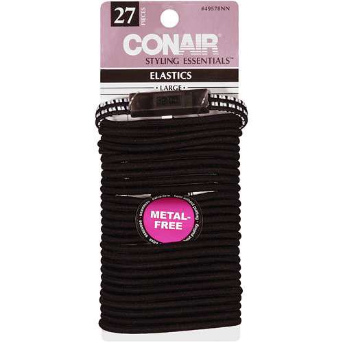 Conair Conair Styling Essentials Black No Damage Elastic, 27 Pack