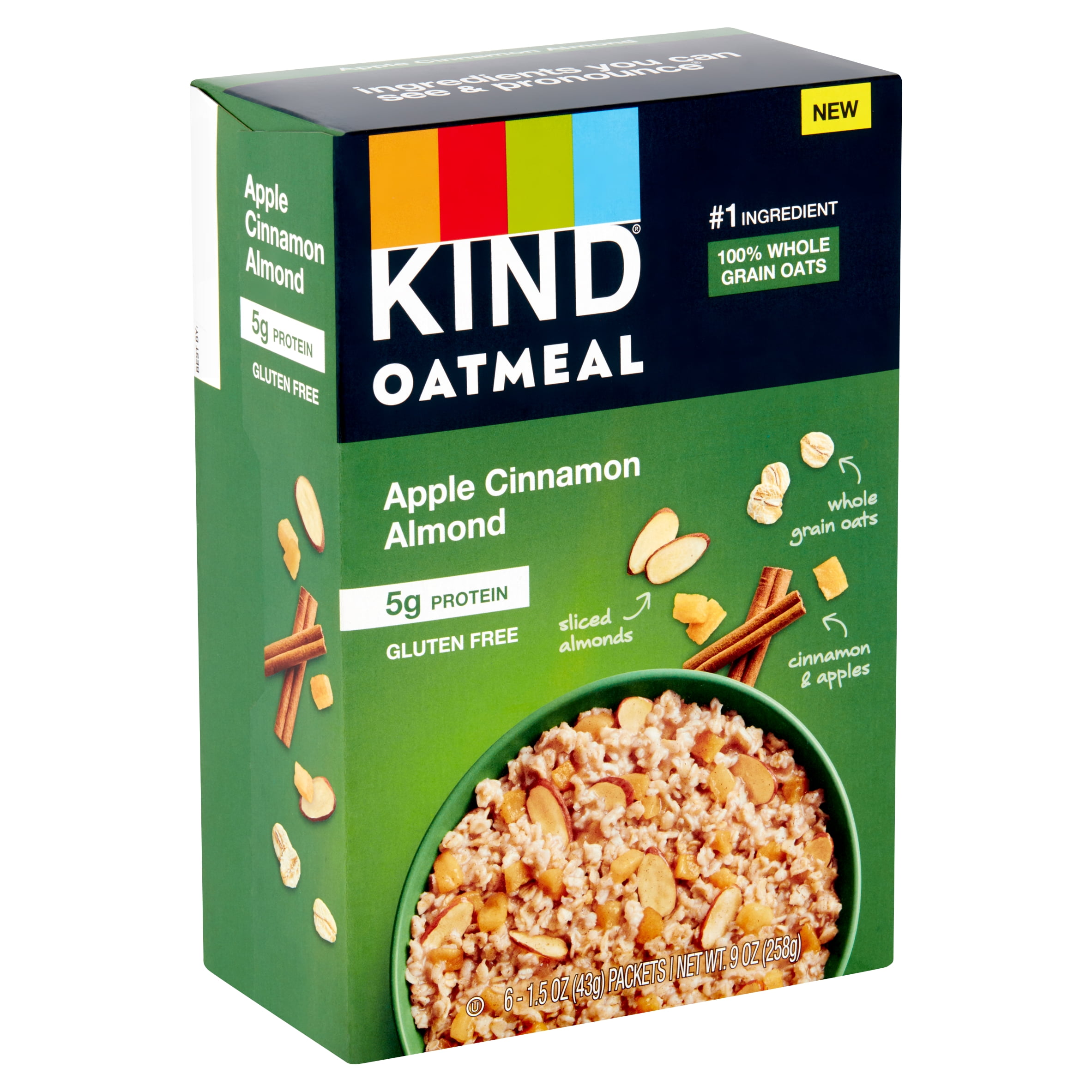 Kind Apple Cinnamon Almond Oatmeal, 1.5 oz, 6 count