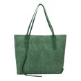 thumbnail image 1 of Bolso de mano de pana para mujer bolso con asa superior con cremallera bolso vintage bolso de compras de invierno, 1 of 7