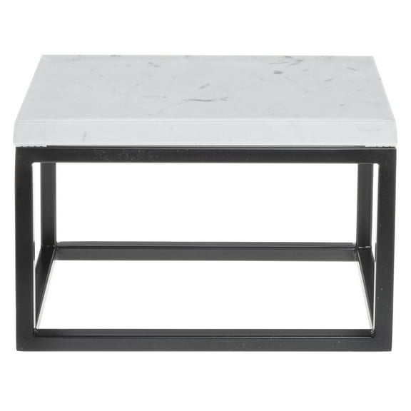 HUBERT® Black Display Riser with Marble Top - 7"H