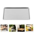thumbnail image 3 of Shisuyan Serving Tray For Food Stainless Steel Silver 1Set 12.4x9.6x1In, 3 of 8